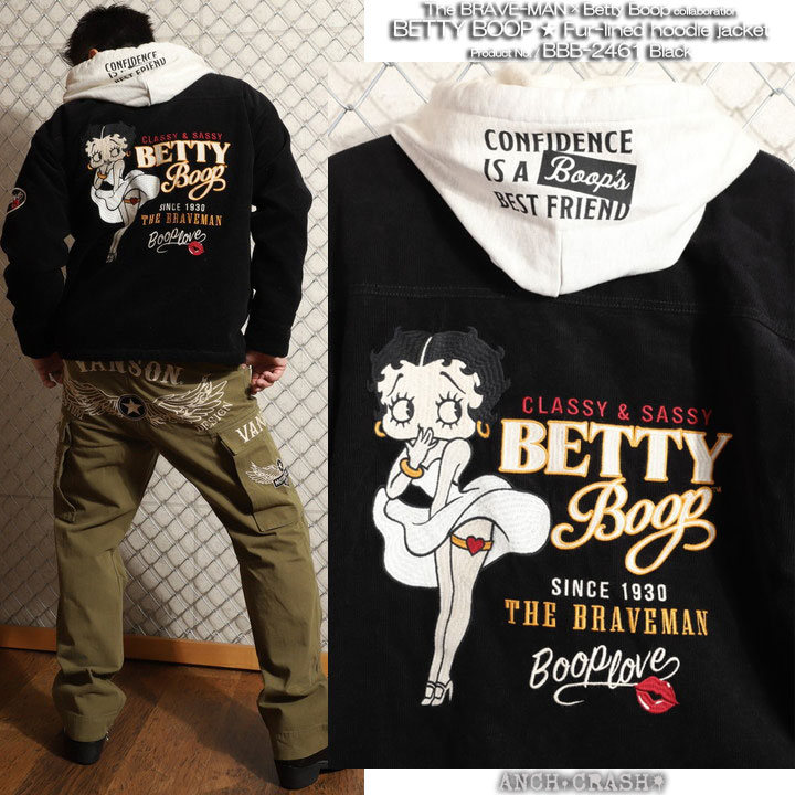Braveman Betty Boop フード付き刺繍ジャケット Braveman Betty Boop フード付き刺繍ジャケット - メルカリ