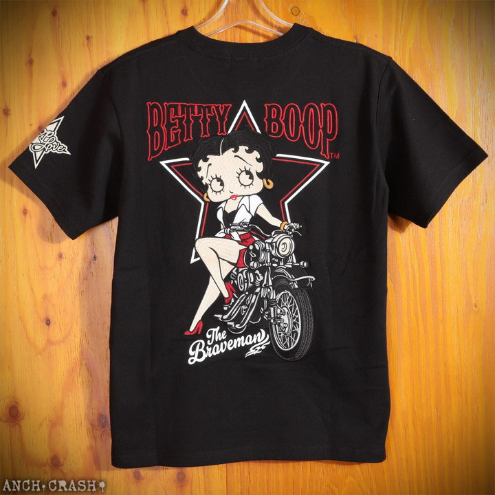The BRAVE-MAN ベティブープ 半袖Tシャツ (BBB-2528) 【送料無料】ブレイブマン BETTY BOOP 刺繍 BETTY BOOP（ベティ ブープ） The BRAVE-MAN 半袖Tシャツ BBB-2528