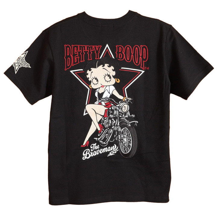 The BRAVE-MAN ベティブープ 半袖Tシャツ (BBB-2528) 【送料無料】ブレイブマン BETTY BOOP 刺繍 BETTY BOOP（ベティ ブープ） The BRAVE-MAN 半袖Tシャツ BBB-2528