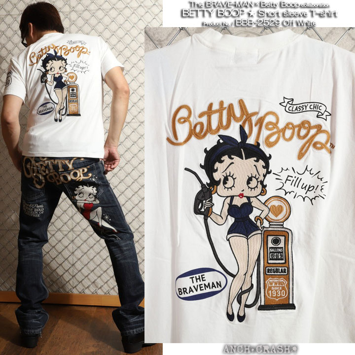 BETTY BOOP（ベティ ブープ） The BRAVE-MAN 半袖Tシャツ BBB-2529