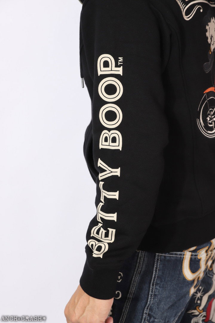 24h限定pMAX17倍!5/2pm23:59迄 BETTY BOOP FULL-ZIP パーカー BBN-2520 ベティブープ NEVERMIND 刺繍_20