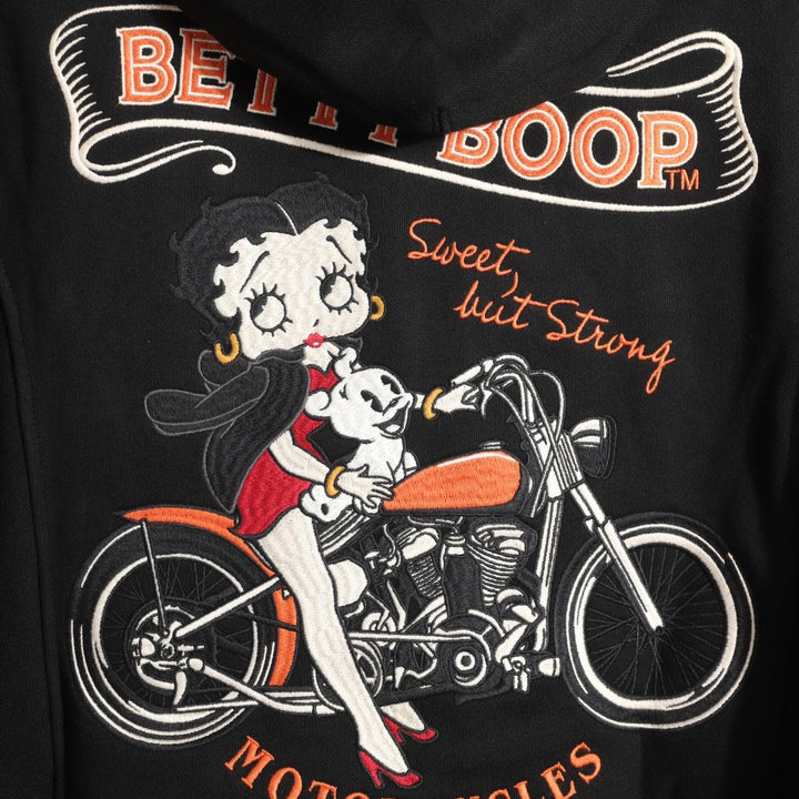 24h限定pMAX17倍!5/2pm23:59迄 BETTY BOOP FULL-ZIP パーカー BBN-2520 ベティブープ NEVERMIND 刺繍_19