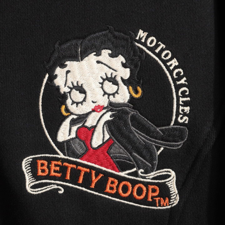 24h限定pMAX17倍!5/2pm23:59迄 BETTY BOOP FULL-ZIP パーカー BBN-2520 ベティブープ NEVERMIND 刺繍_15