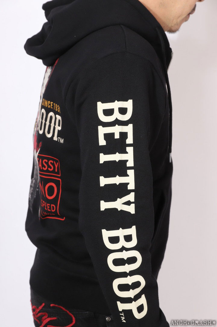 24h限定pMAX17倍!5/2pm23:59迄 BETTY BOOP FULL-ZIP パーカー BBN-2605 ベティブープ NEVERMIND 刺繍_20