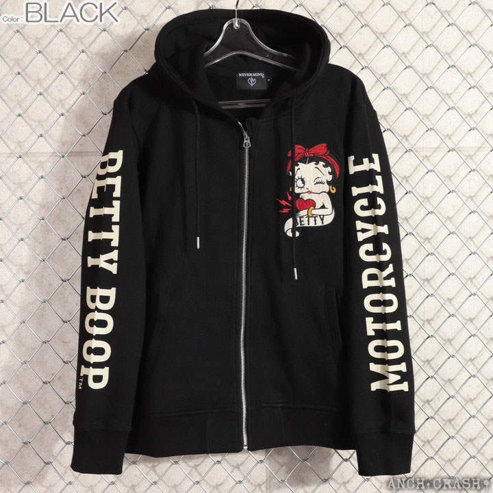 BETTY BOOP（ベティ ブープ） BETTY BOOP FULL-ZIP パーカー BBN-2605