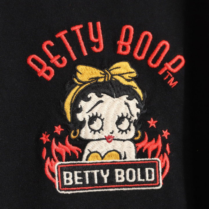 BETTY BOOP（ベティ ブープ） 半袖TEE BBN-2613 NEVERMIND 刺繍 : ANCH