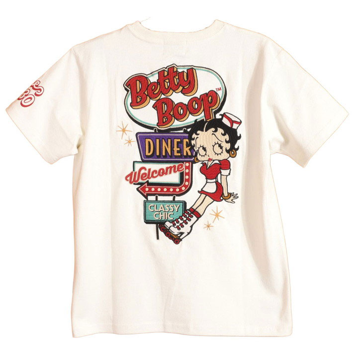 BETTY BOOP（ベティ ブープ） 半袖TEE BBN-2629 NEVERMIND 刺繍 : ANCH
