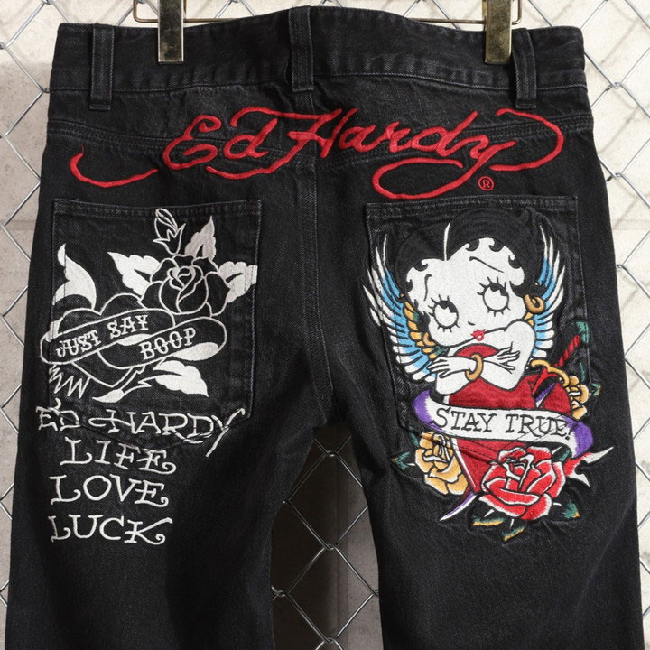Ed Hardy（エド・ハーディー） BETTY BOOP×Ed Hardy デニムパンツ BED