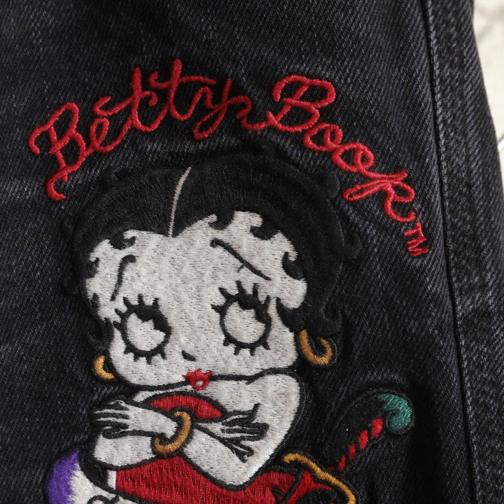 【超希少】ハラキリ × ベティ・ブープ ワッペン ロゴ刺繍 デニム ジーンズ 楽天市場】THE BRAVEMAN×BETTY BOOP エンジェル ベティ 刺繍 デニム