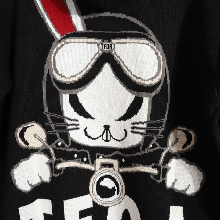 24h限定pMAX16倍!5/25pm23:59迄 クローズ WORST T.F.O.A RABBIT ジャガードニットF/Zパーカー CRKN-2501 CROWS ワーストの画像