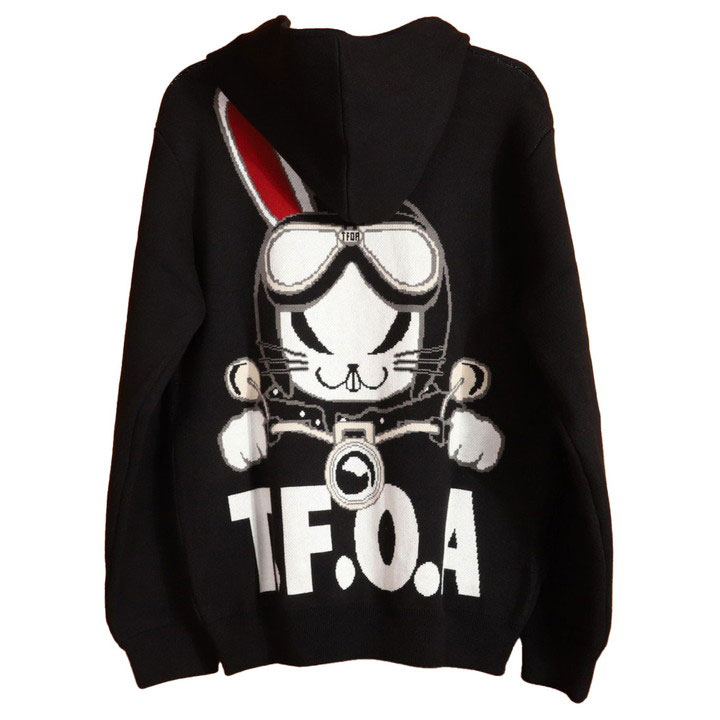 24h限定pMAX16倍!5/25pm23:59迄 クローズ WORST T.F.O.A RABBIT ジャガードニットF/Zパーカー CRKN-2501 CROWS ワーストの画像