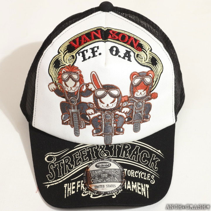 VANSON クローズ WORST デスラビット ツイルメッシュキャップ