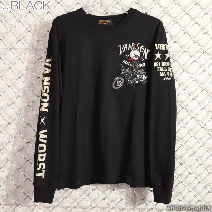 VANSON（バンソン） クローズ WORST デスラビット ロンTEE CRV-2506