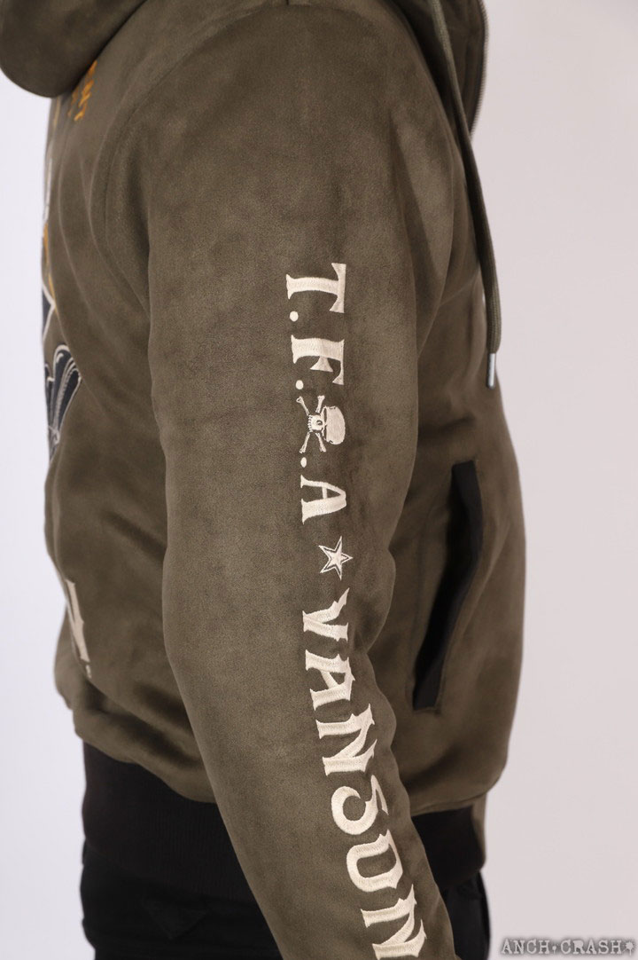 VANSON ジップパーカークローズxTFOAXデスラビット カモフラージュ柄 ☆【希少】VANSON ジップパーカー クローズ×TFOA×デスラビット