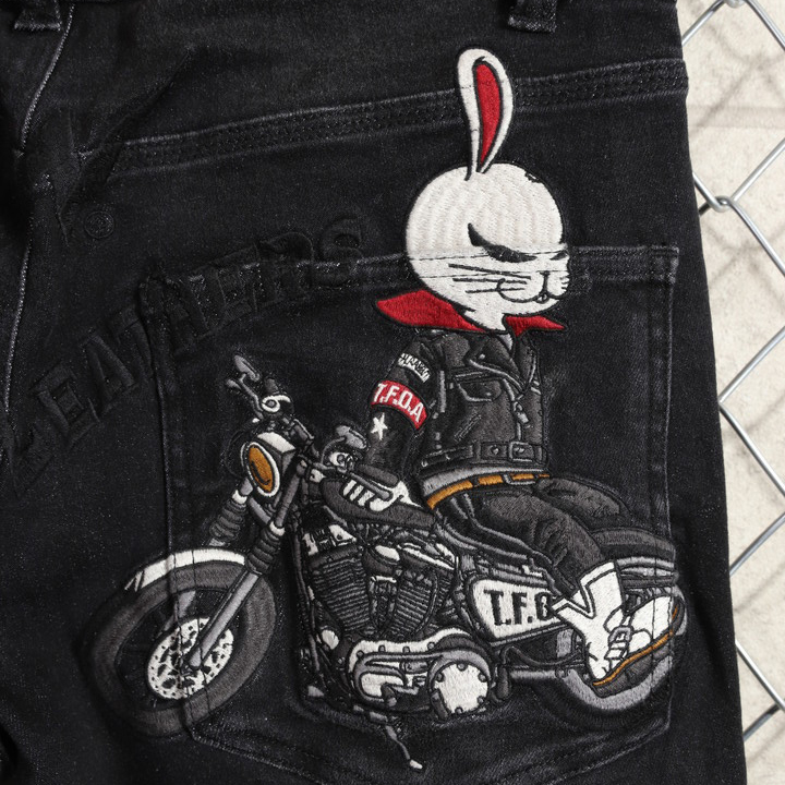 24h限定pMAX16倍!5/25pm23:59迄 VANSON クローズ WORST T.F.O.A デスラビット デニムパンツ CRV-2603 刺繍 バンソン CROWS ワーストの画像