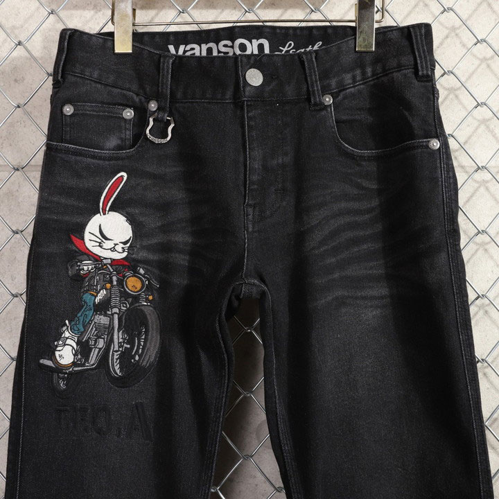 24h限定pMAX16倍!5/25pm23:59迄 VANSON クローズ WORST T.F.O.A デスラビット デニムパンツ CRV-2603 刺繍 バンソン CROWS ワーストの画像