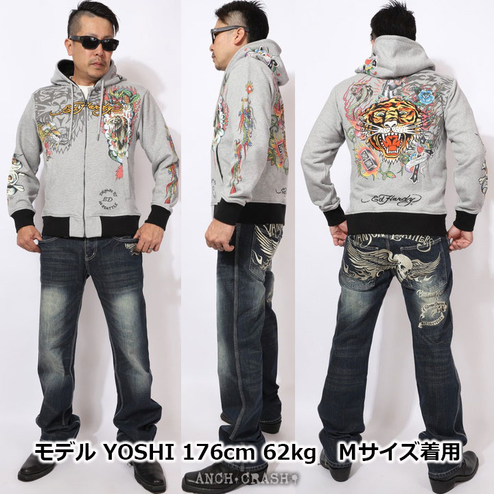 edhardy エドバーディー　ブラックサテン　刺繍　リバーシブル　テーラー同様 楽天市場】【大きいサイズ 3L～6L メンズ】ed hardy(エド
