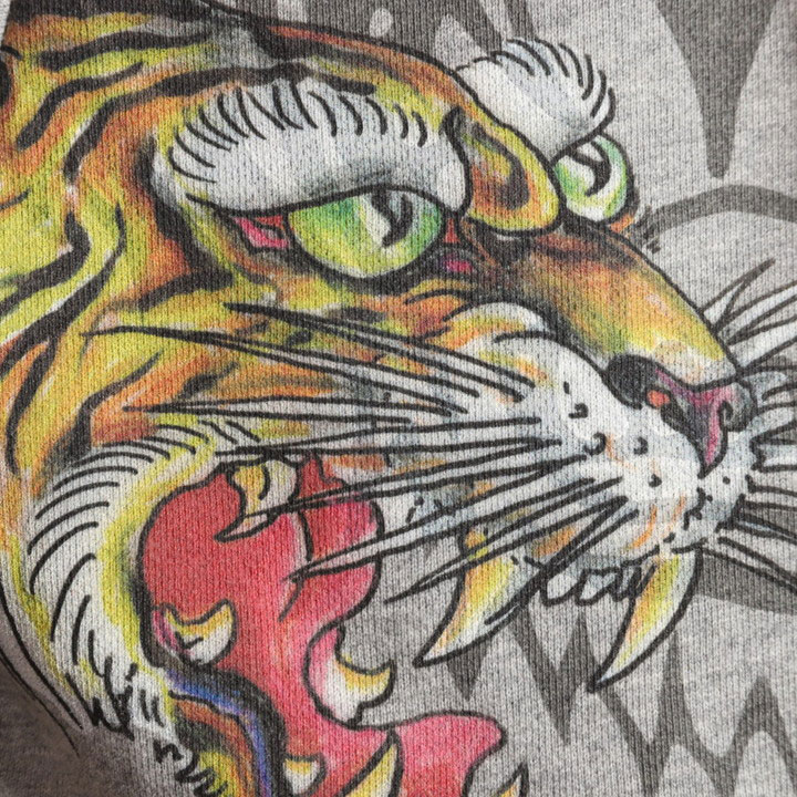 Ed Hardy エドハーディー フルZIPパーカー EDH-2406 裏毛 刺繍