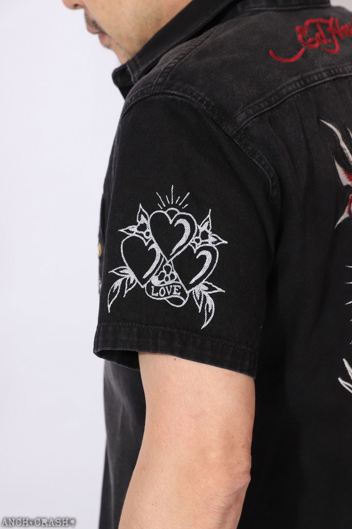 【7/3まで期間限定お値下げ】Ed Hardy 両面ハンドバッグ　エドハーディ Ed Hardy（エド・ハーディー） 24h限定pMAX14.5倍!7/25pm25:59迄 半袖