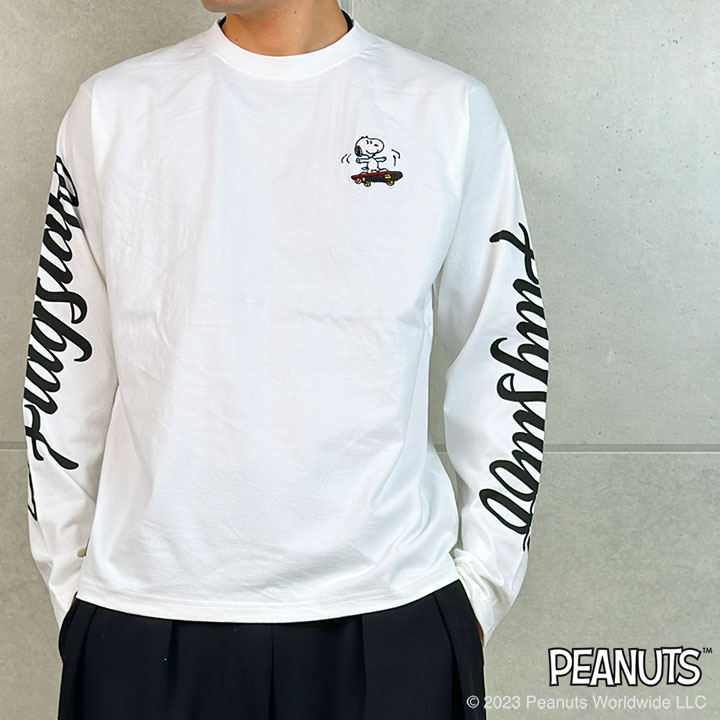 FLAG STAFF SNOOPY コラボ ロンT(441055)フラッグスタッフ スヌーピー 長袖Tシャツ 刺繍 Flag staff（フラッグスタッフ） 24h限定P最大14倍!1/13pm23:59迄 FLAG