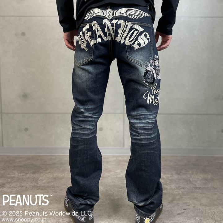 SNOOPYコラボ 刺繍デニムパンツ Flagstaff 453100 フラッグスタッフ ジーンズ スヌーピー ピーナッツ Flag staff FLAG STAFF SNOOPY コラボ デニムパンツ 453100 フラッグ