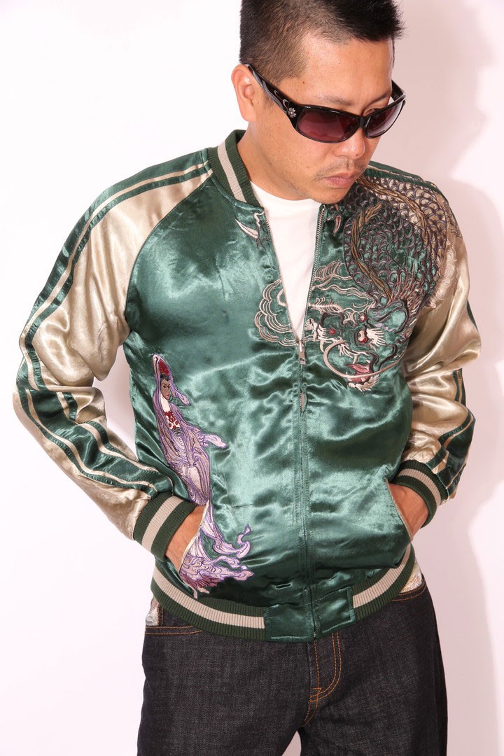 スカジャン　Satori Size.M SATORI スカジャン さとり 龍頭観音 GSJR-013/和柄 : SCRIPT - 通販