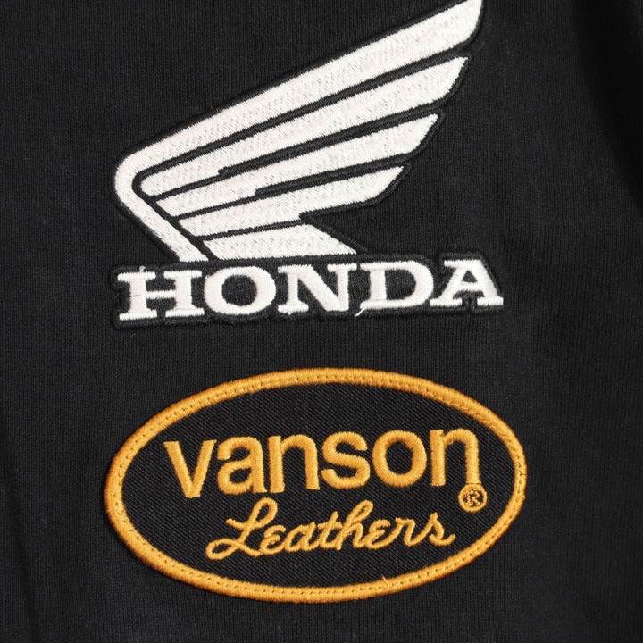 VANSON HONDA 半袖Tシャツ HRV-2402 バンソン ホンダ 刺繍 ワッペン｜anch-crash｜10
