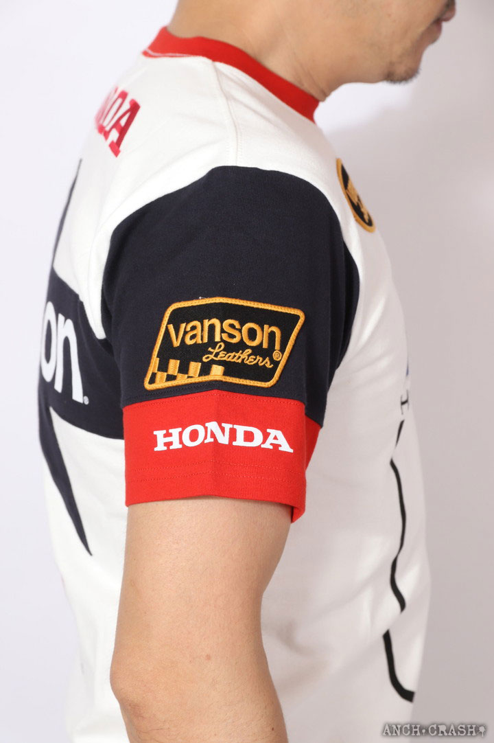 VANSON（バンソン） VANSON HONDA 半袖Tシャツ HRV-2405 ホンダ 刺繍