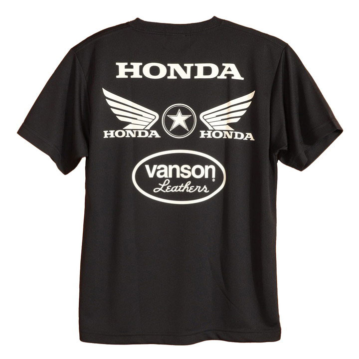 VANSON HONDA ドライ 半袖Tシャツ HRV-2409 バンソン ホンダ