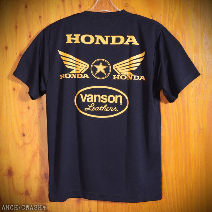 VANSON HONDA ドライ 半袖Tシャツ HRV-2409 バンソン ホンダ｜anch-crash｜10