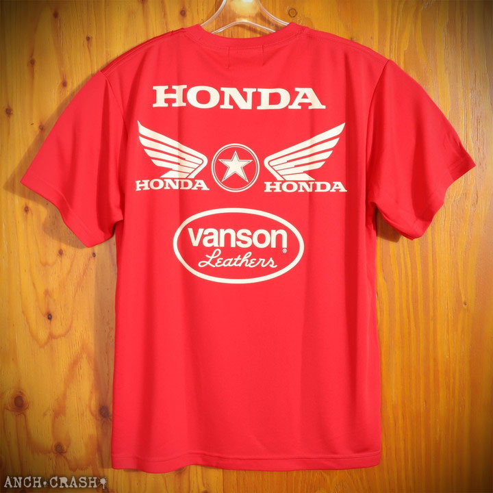 VANSON HONDA ドライ 半袖Tシャツ HRV-2409 バンソン ホンダ｜anch-crash｜16