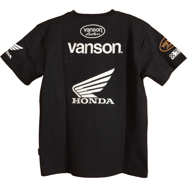 VANSON HONDA 半袖TEE HRV-2505 バンソン ホンダ 半袖Tシャツ 刺繍