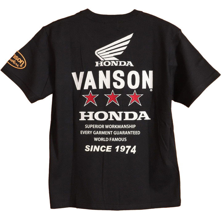VANSON（バンソン） 24h限定P最大16倍!1/5pm23:59迄 VANSON HONDA 半袖