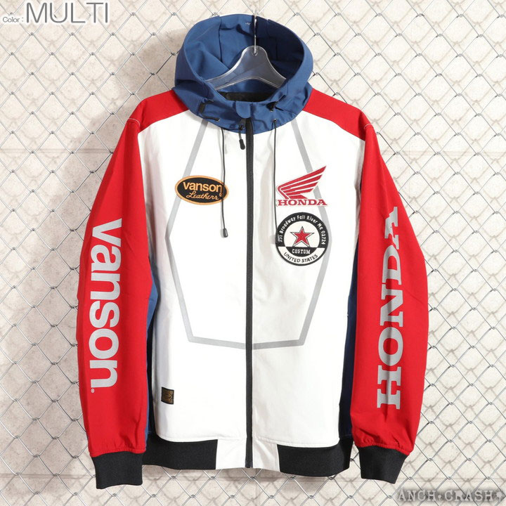 HONDA VANSON コラボ 三層ストレッチ フルジップパーカー M HONDA VANSON コラボ 三層ストレッチ フルジップパーカー M VANSON