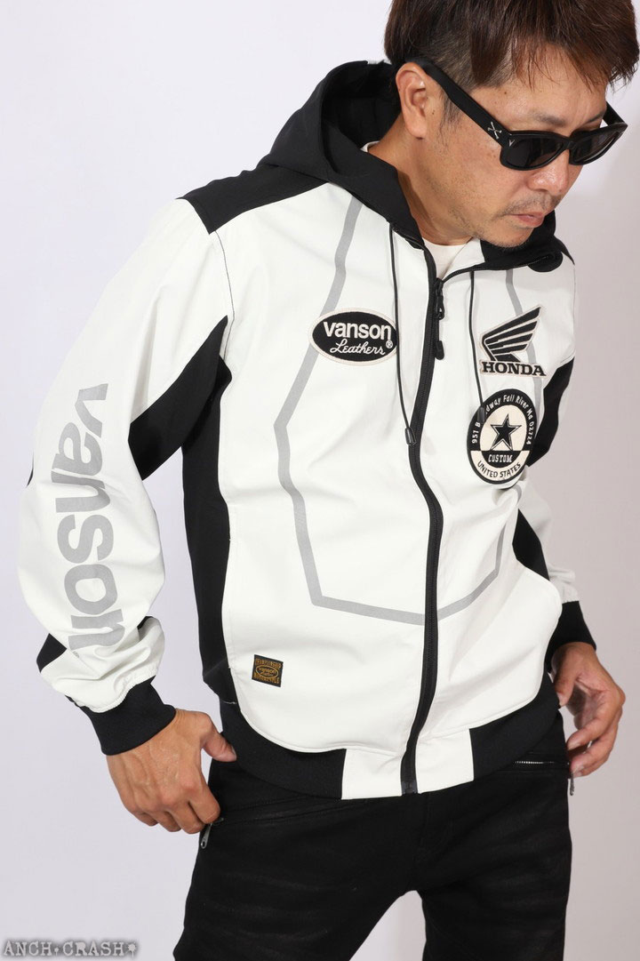 VANSON（バンソン） VANSON HONDA 三層ストレッチ パーカー HRV-2516
