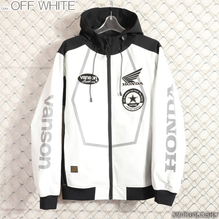 VANSON（バンソン） VANSON HONDA 三層ストレッチ パーカー HRV-2516