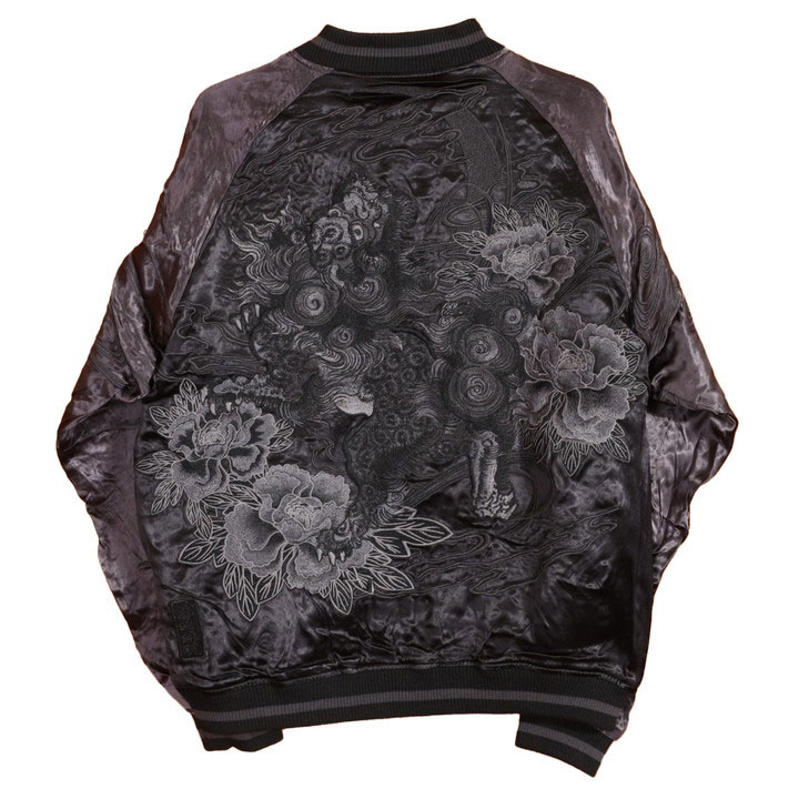 絡繰魂 和柄 リバーシブル 刺繍 スカジャン 唐獅子 刺繍 243085-20