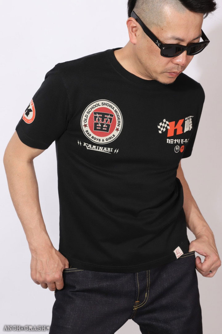 カミナリ シャドウ 半袖 Tシャツ KMT-238 雷 KAMINARI エフ商会 旧車｜anch-crash｜17