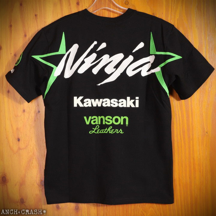 VANSON（バンソン） VANSON Kawasaki 半袖Tシャツ KMV-2602 カワサキ