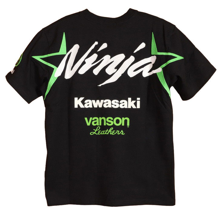 VANSON（バンソン） VANSON Kawasaki 半袖Tシャツ KMV-2602 カワサキ