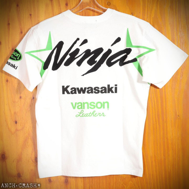 VANSON（バンソン） VANSON Kawasaki 半袖Tシャツ KMV-2602 カワサキ