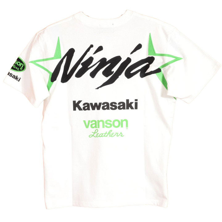 VANSON（バンソン） VANSON Kawasaki 半袖Tシャツ KMV-2602 カワサキ