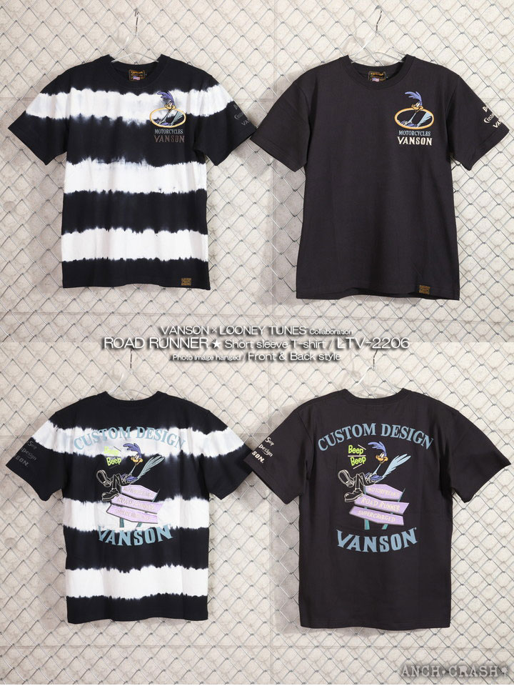 VANSON ルーニー・テューンズ コラボ ROAD RUNNER 半袖Tシャツ LTV-2206 バンソン LOONEY TUNES 刺繍 : ltv -2206 : ANCH CRASH - 通販 - Yahoo!ショッピング