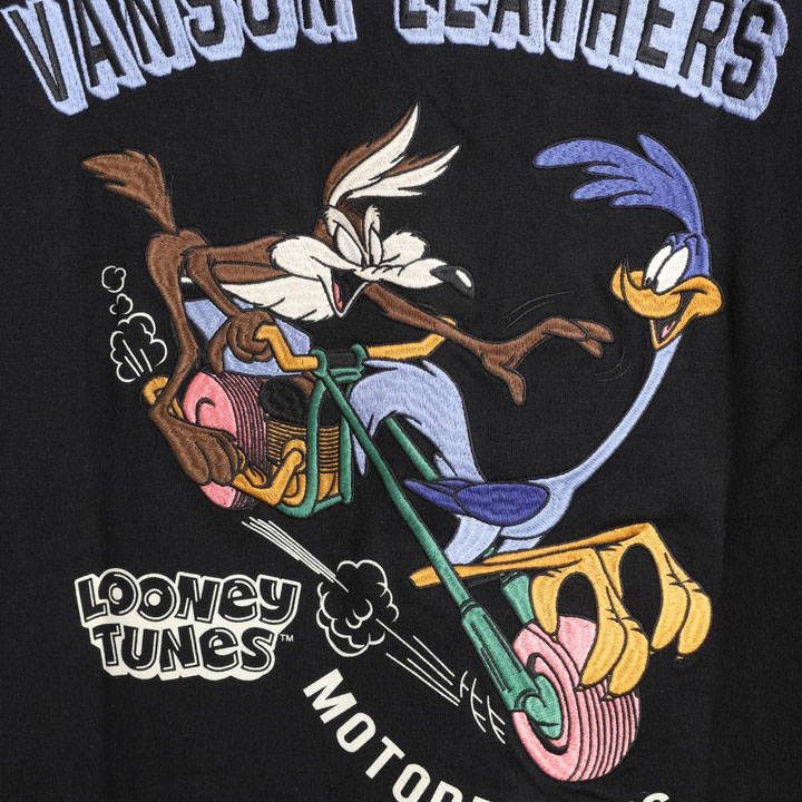 VANSON ルーニー・テューンズ コラボ 半袖Tシャツ (LTV-2506) 【送料無料】バンソン LOONEY TUNES 刺繍 ワッペン VANSON（バンソン） ルーニー・テューンズ コラボ 半袖Tシャツ LTV