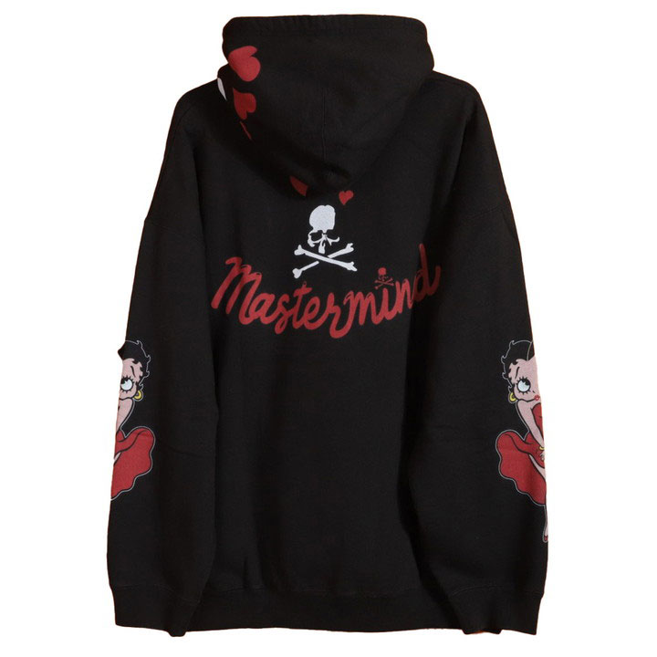 Betty Boop×MASTERMIND WORLD 裏毛P/Oパーカー (MW25C15-SW201) 【送料無料】マスターマインドワールド ベティブープ ボクシーフィット オーバーサイズ BETTY BOOP（ベティ ブープ） Betty Boop×MASTERMIND WORLD 裏毛P/O