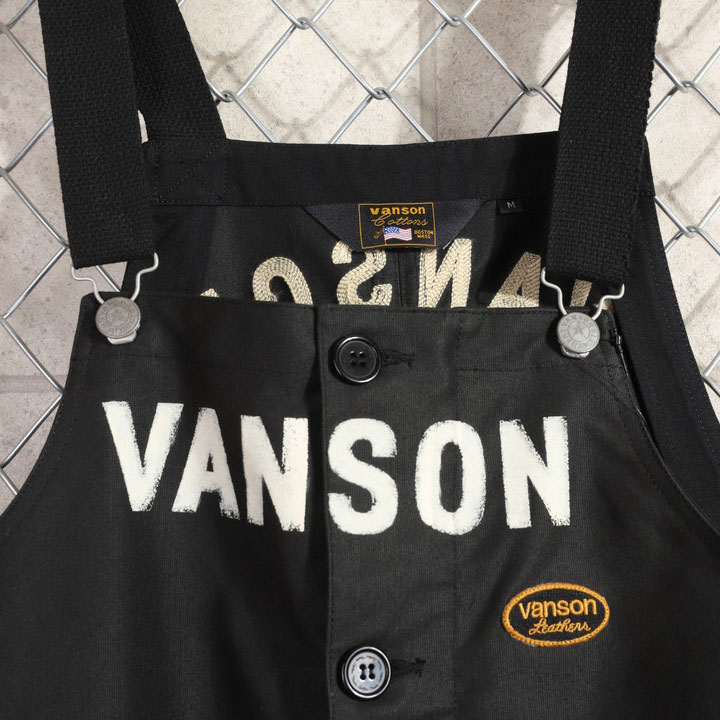 vanson ブラック オーバーオール Lサイズ vanson（メンズオーバーオール）｜ボトムス、パンツ