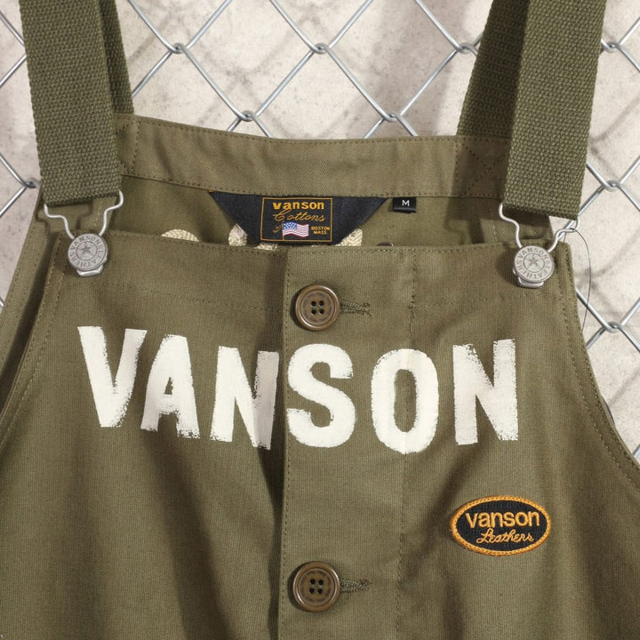 VANSON バンソン デッキ オーバーオール NVAO-2402 刺繍 ワッペンの画像