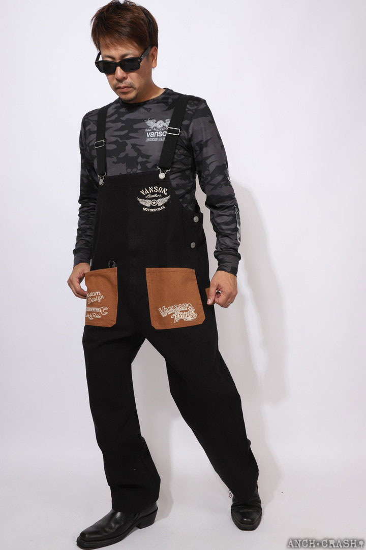 にゃほにゃほ VANSON LEATHERダークデニムオーバオールＭサイズ VANSON（バンソン） 24h限定pMAX17倍!5/17pm23:59迄 オーバーオール