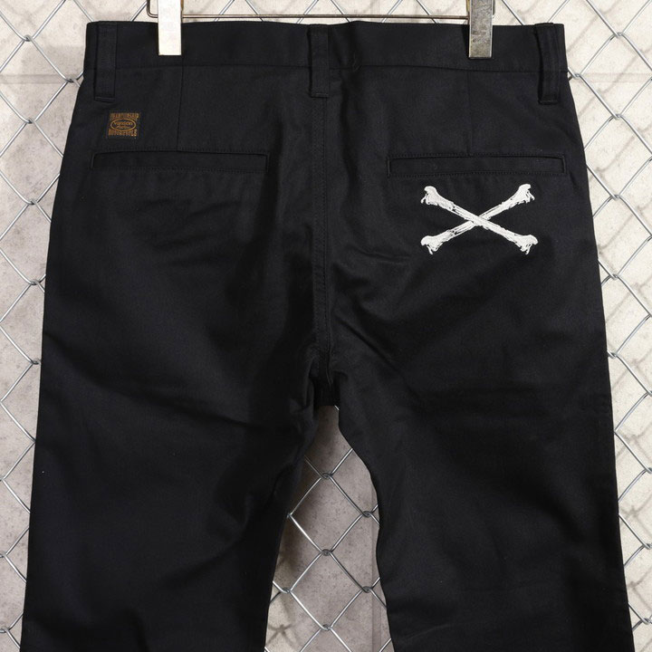 VANSON バンソン ボーン刺繍入 チノパンツ(NVBL-101CH)【送料無料】ワークパンツ VANSON（バンソン） ボーン刺繍入 チノパンツ NVBL-101CH ワークパンツ