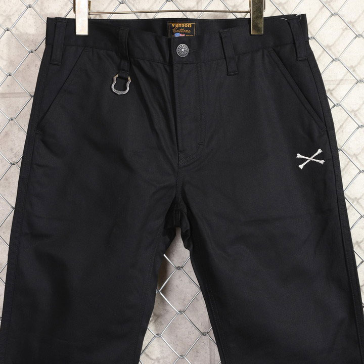 VANSON（バンソン） ボーン刺繍入 チノパンツ NVBL-101CH ワークパンツ